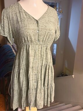 Elegant Green Mini Dress Runs Small